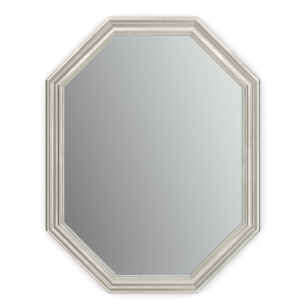 Delta 26 In X 34 M2 Octagonal Framed Mirror With Standard Glass And Easy Cleat Flush Mount Hardware Vintage Nickel