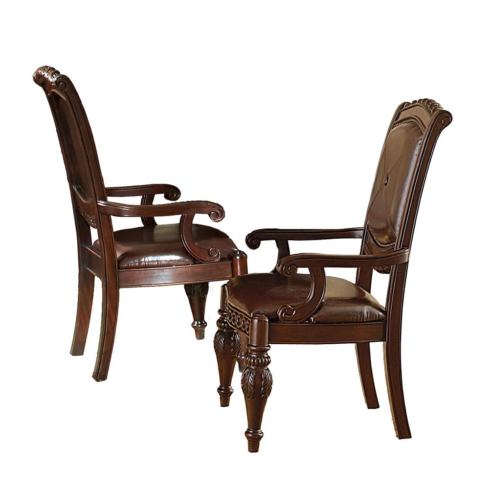 Steve Silver Company Antoinette Cherry Arm Chairs Set Of 2 Ay600a Antoinette Cherry Arm Chairs Set Of 2