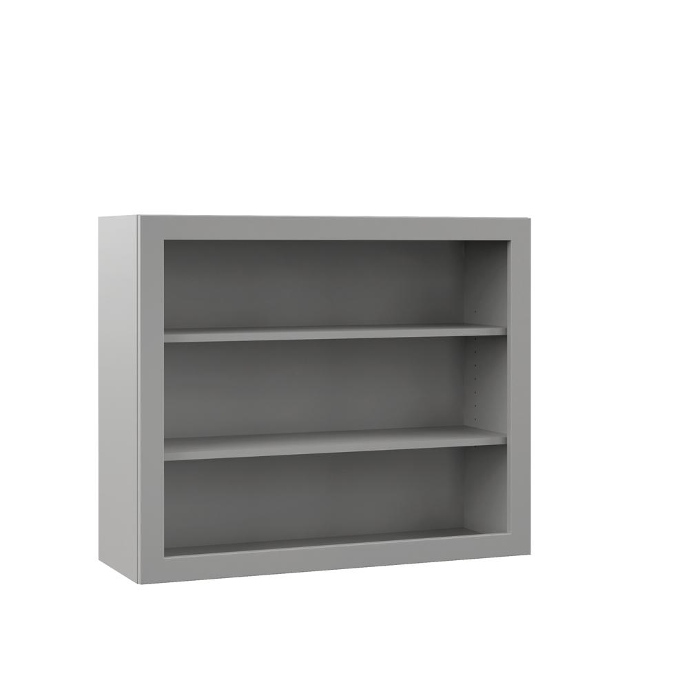 Hampton Bay Designer Series Melvern Assembled 36x30x12 in. Wall Open Shelf Kitchen in