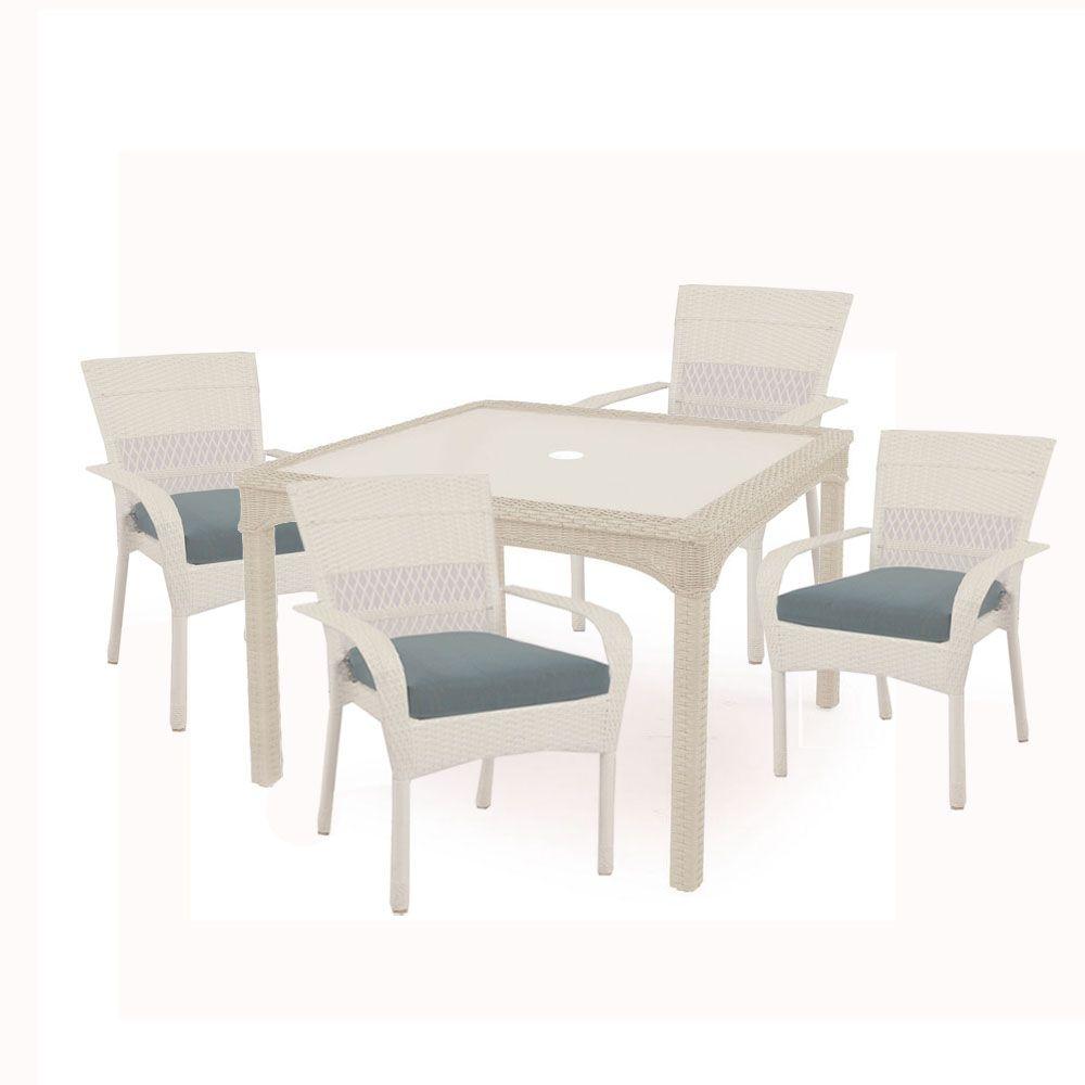 Martha Stewart Living Charlottetown White 5-Piece All ... Martha Stewart Living Charlottetown White 5-Piece All ... on Martha Living Wicker Patio Set id=87575