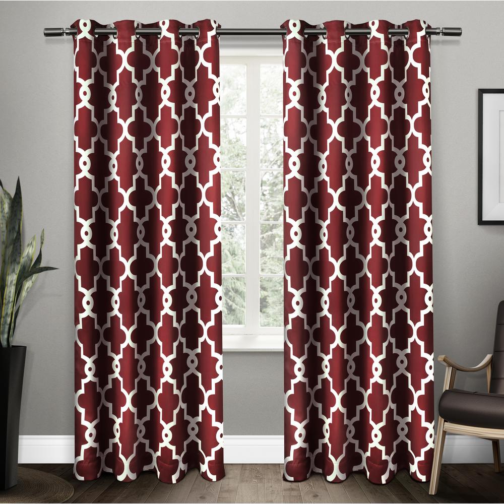 Red Blackout Curtains D The Home Depot Ironwork