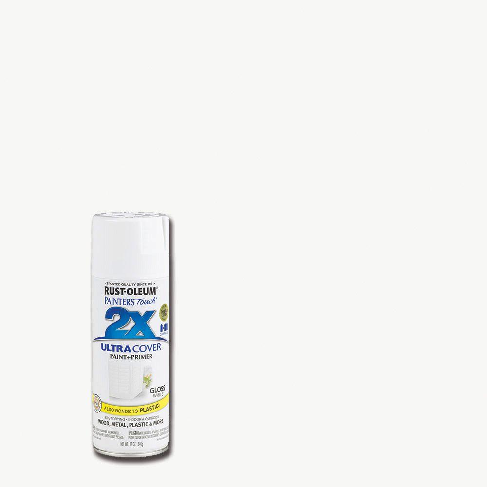 Paint Primer In One Gloss Spray The Home Depot 12 Oz Gloss White General Purpose Spray Paint