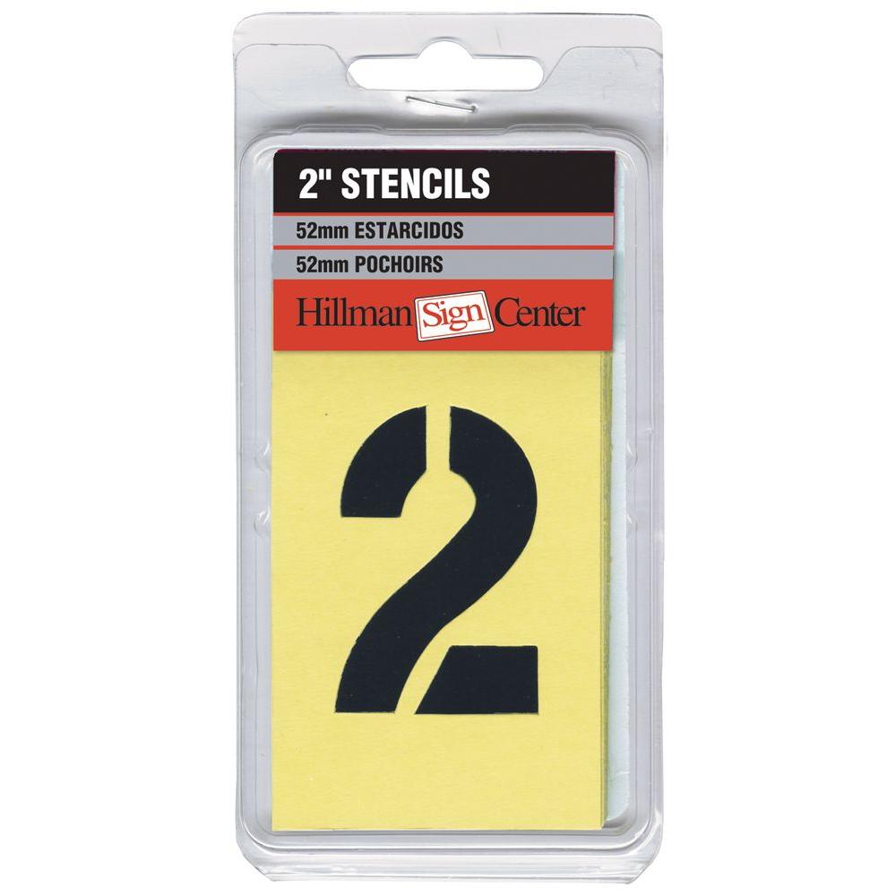 Hillman 2 in. Combo Stencils Letters and Numbers-847026 - The Home Depot