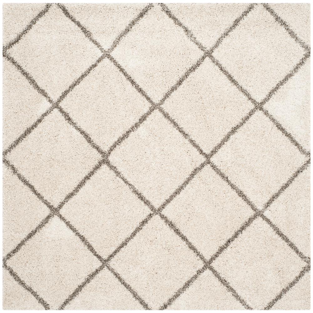 Safavieh Hudson Shag Ivory/Gray 9 ft. x 9 ft. Square Area RugSGH281A