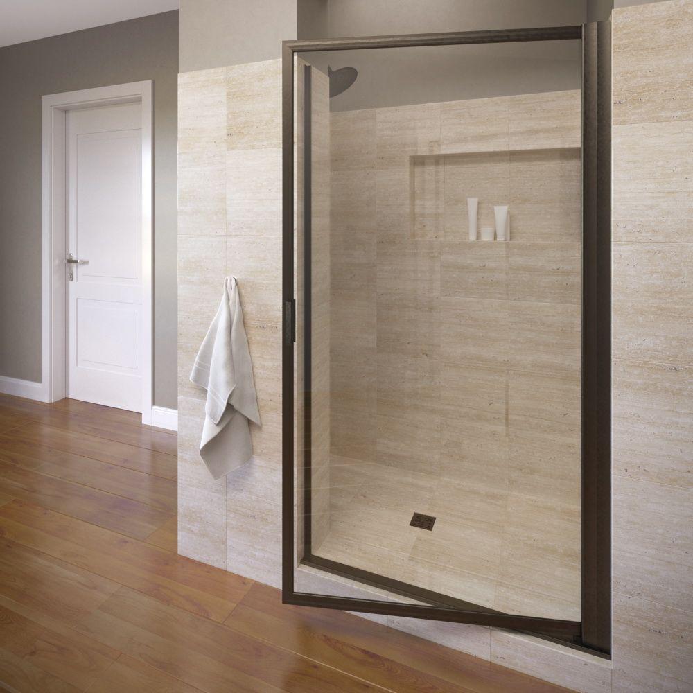 Basco Sopora 36 In X 70 1 2 In Framed Pivot Shower Door In Oil