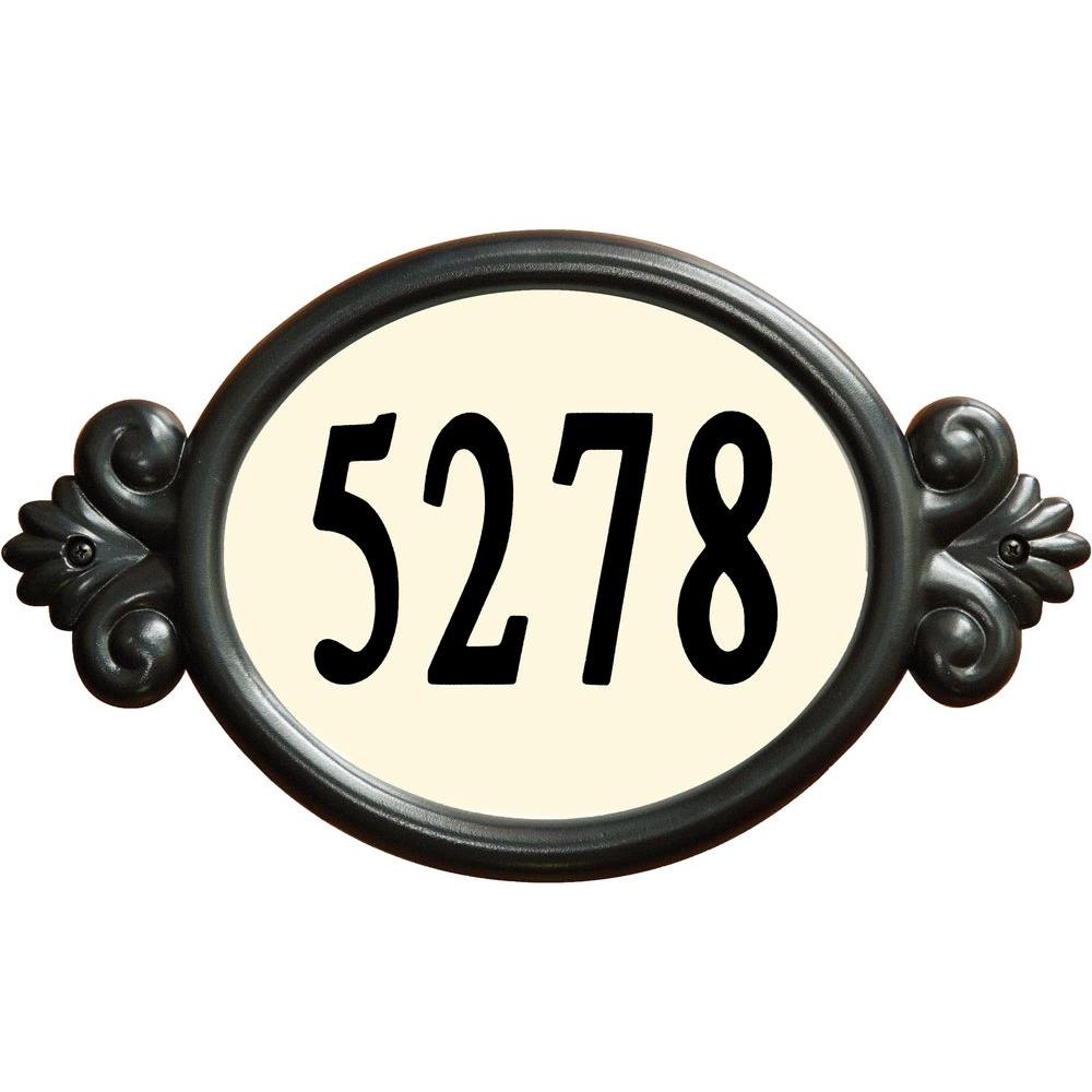 Enviromate Products Classic Oval Black DoItYourself Address Plaque