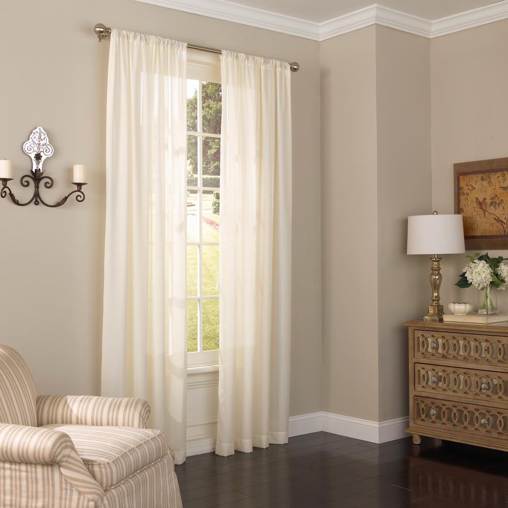 Eclipse Chelsea Uv Light Filtering Polyester Sheer Window Curtain