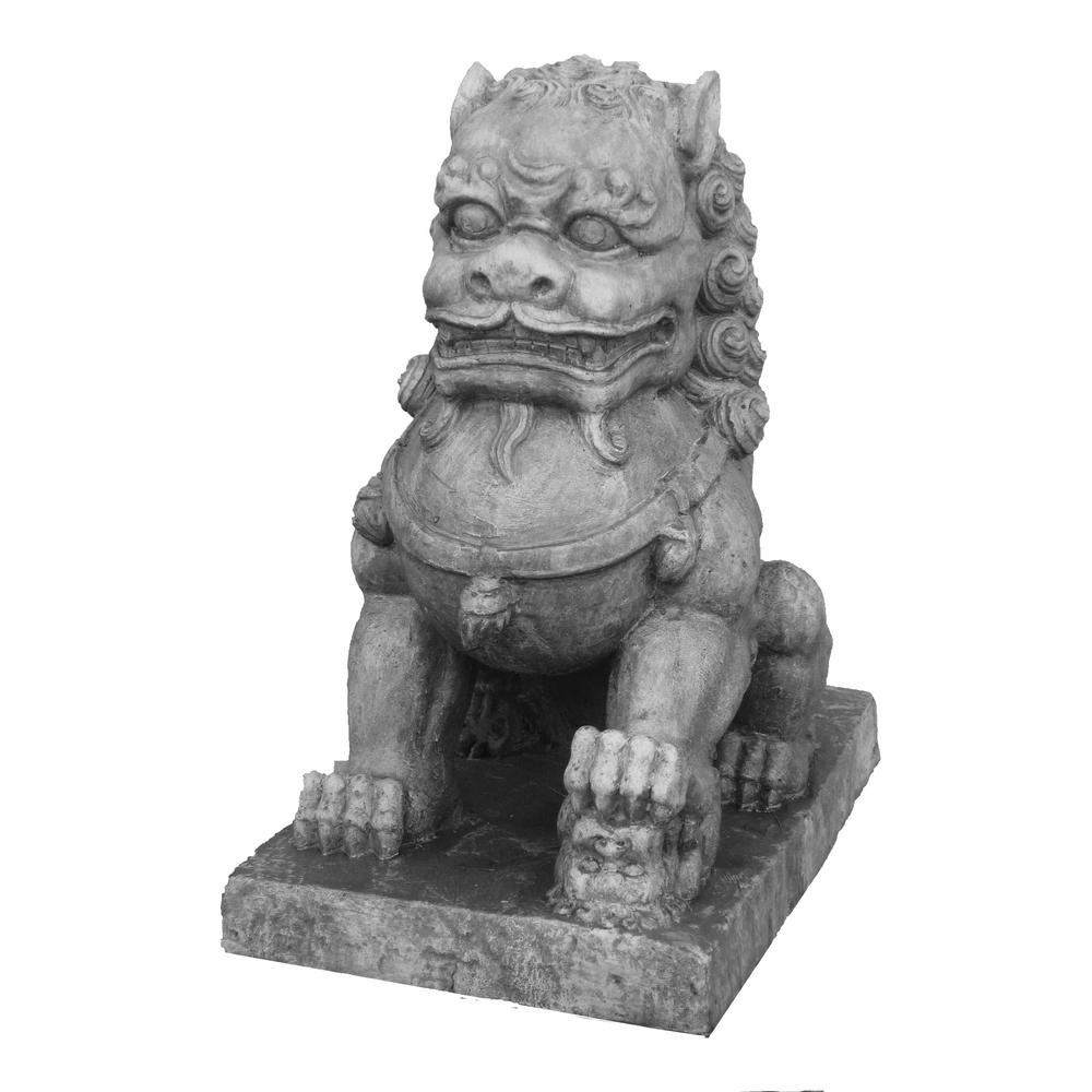 UPC 738362037289 product image for Hi-Line Gift Tan Foo Dog - Left Paw on Ball Statue | upcitemdb.com
