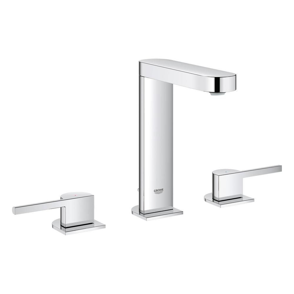 Grohe Plus 8 In Widespread 2 Handle Bathroom Faucet With Flow Widespread 2 Handle Bathroom Faucet
