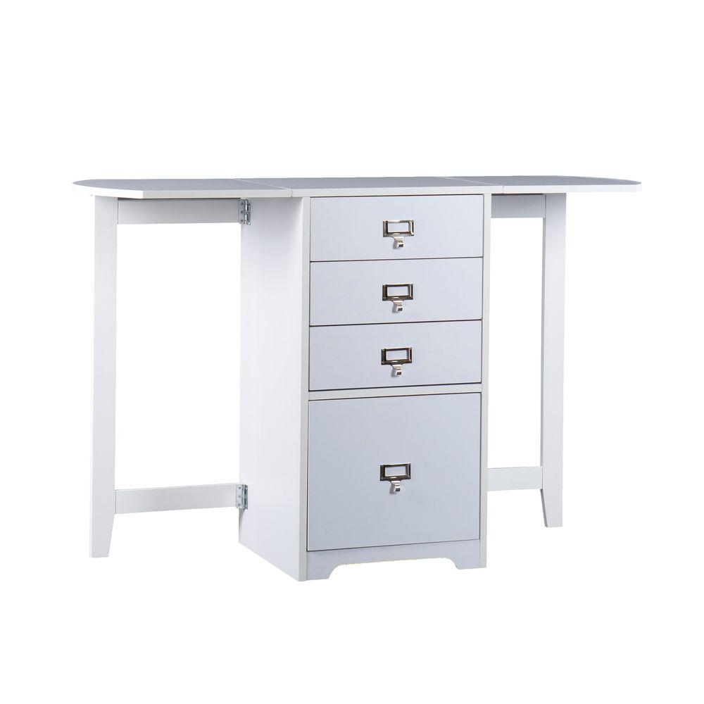 Southern Enterprises White Fold Out Organizer And Craft Desk Ho9669r Southern Enterprises White Fold Out Organizer And Craft Desk