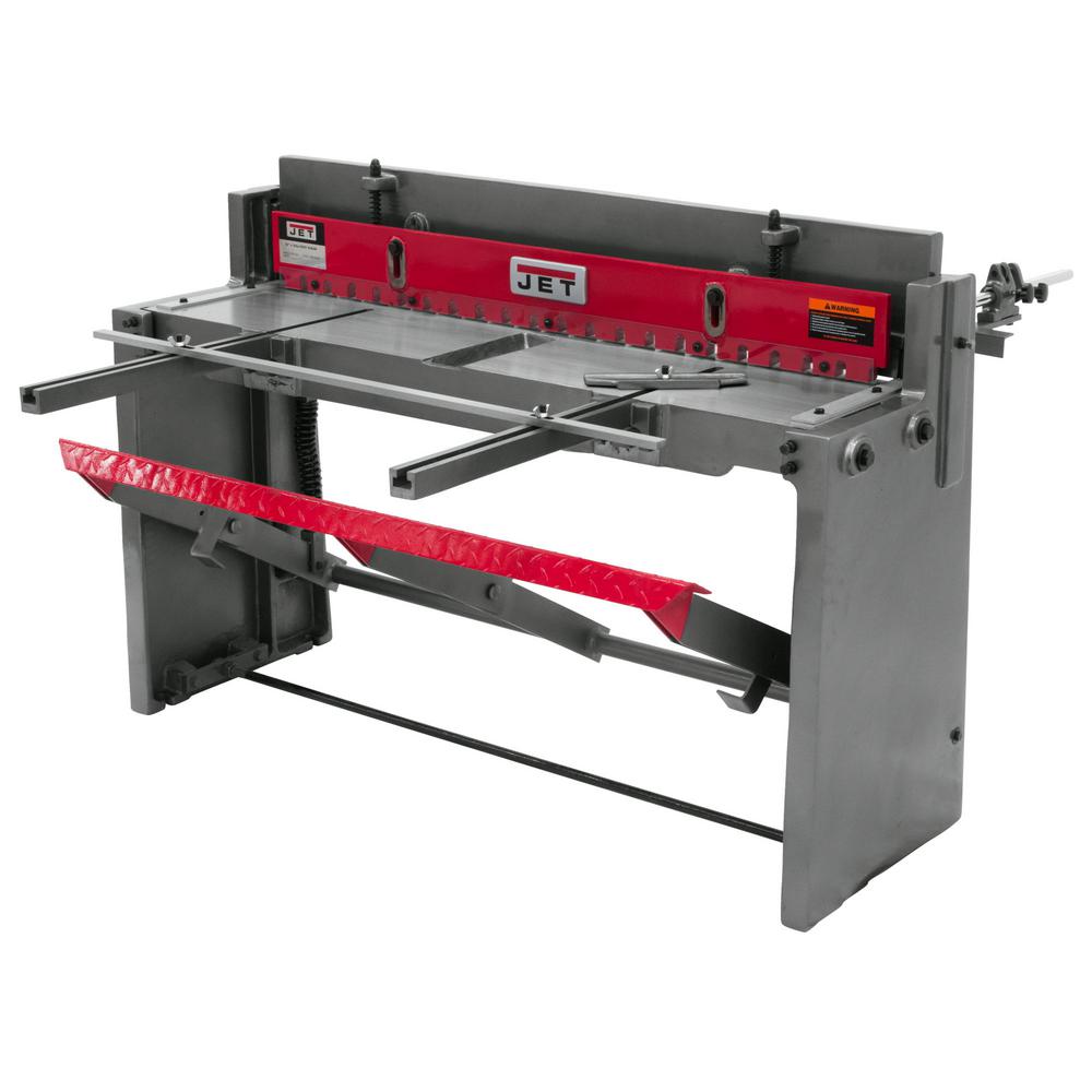 jet fs 1652j 52 in x 16 gauge foot shear 756202 the home depot 4 foot sheet metal shear