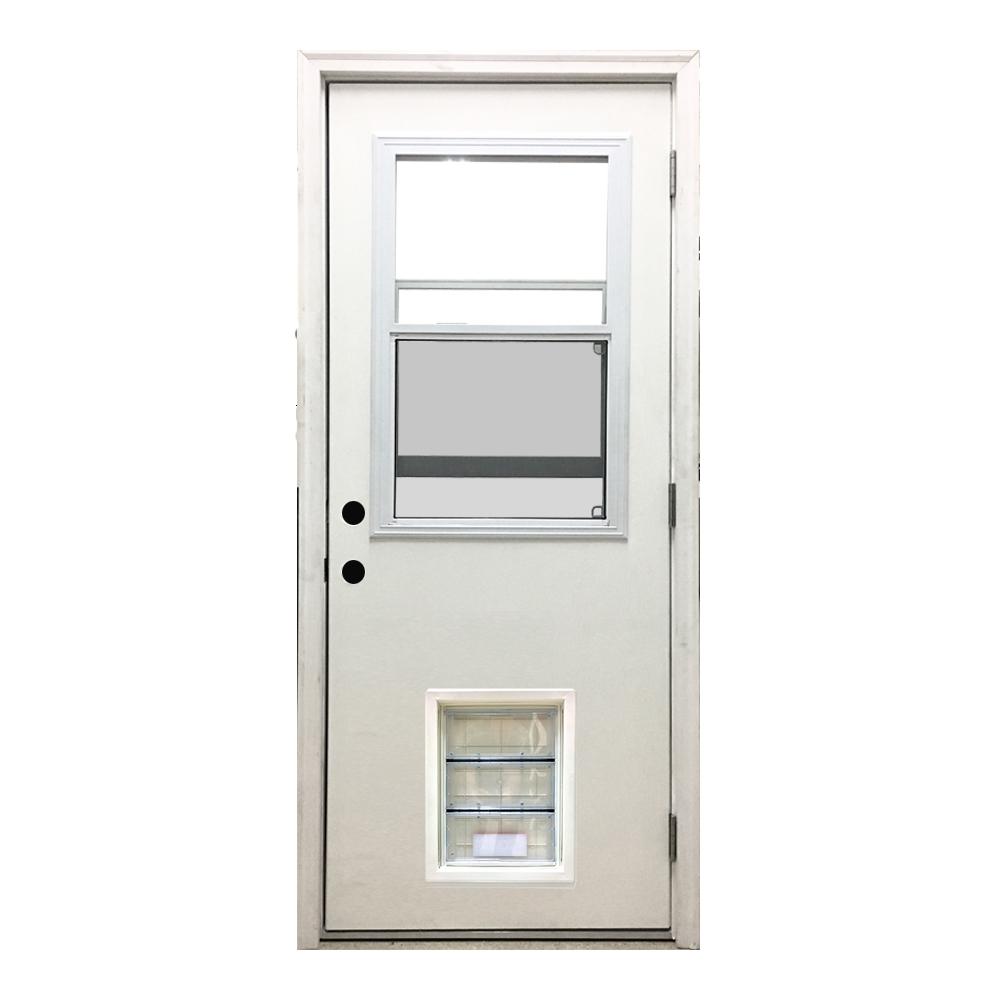 30 x 80 storm door with pet door
