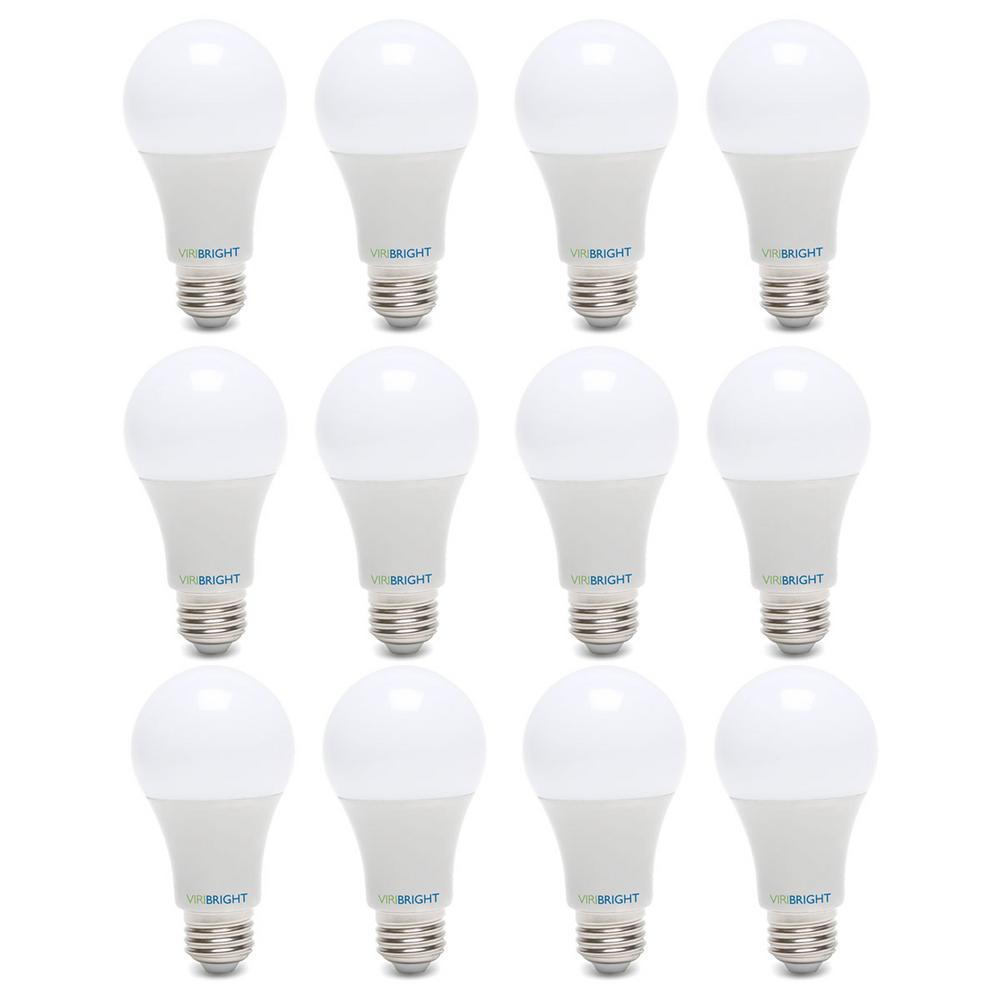 Viribright 100 Watt Equivalent Soft White 2700k A19 E26 Base Led Light Bulbs 12 Pack 12 The Home Depot