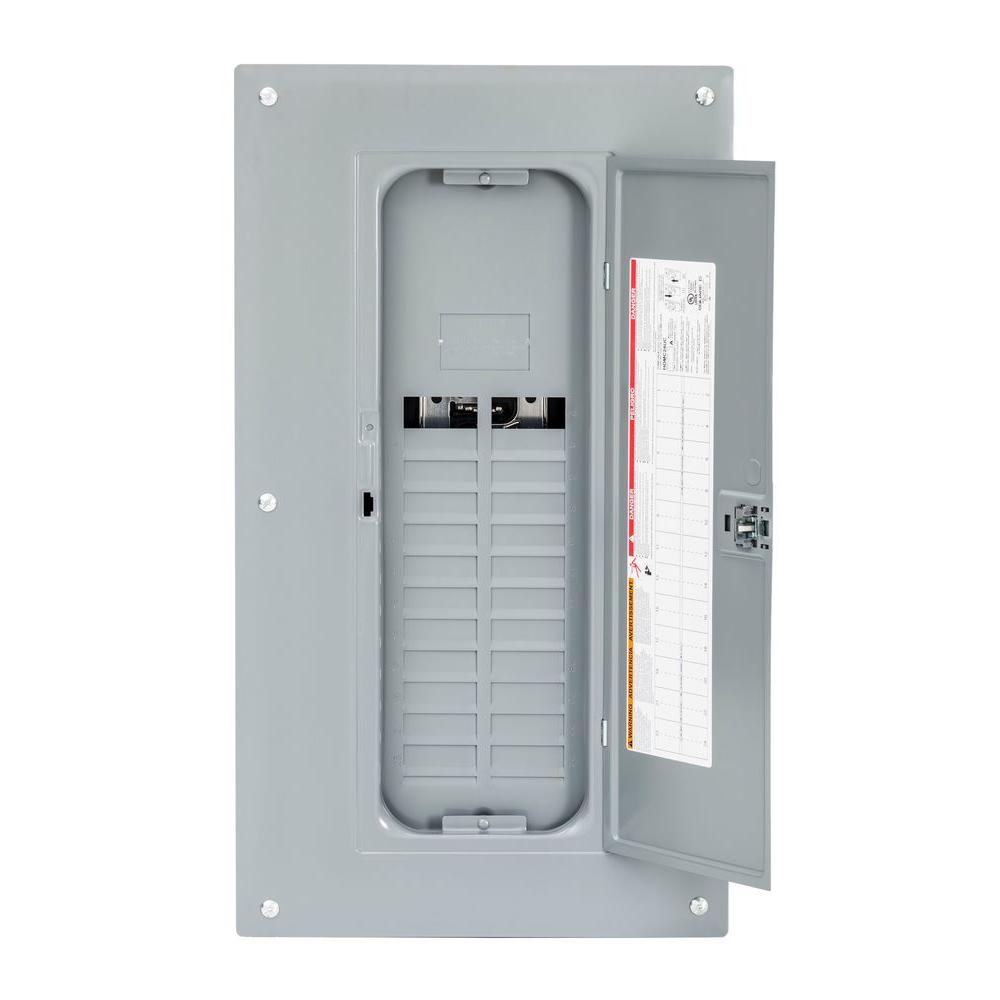 Square D Homeline 125 Amp 24Space 48Circuit Indoor Main Lug PlugOn