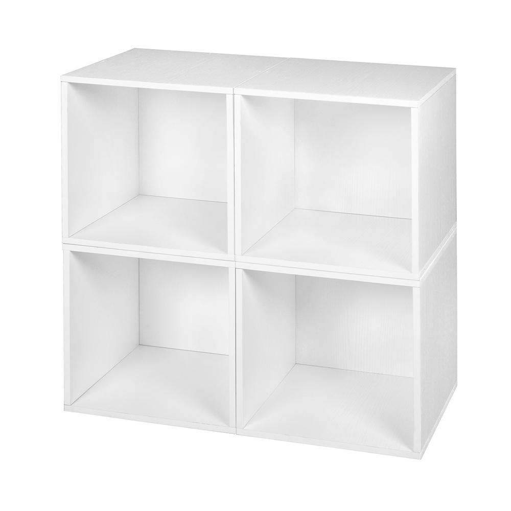 Niche Cubo 13 in. x 13 in. White Wood Grain Modular 4Cube Organizer