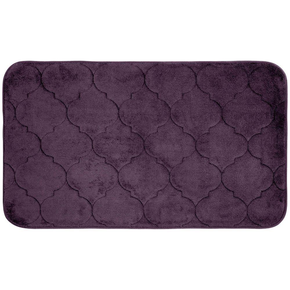 Faymore Plum 20 in. x 34 in. Memory Foam Bath Mat