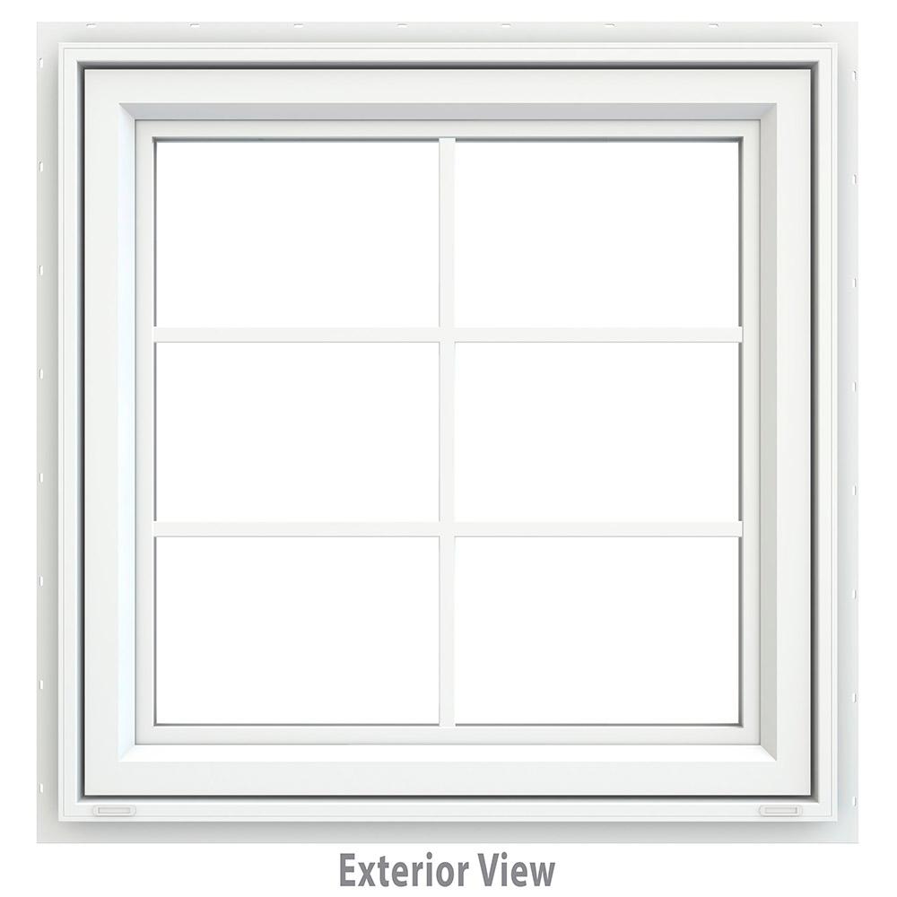 JELD-WEN 29.5 in. x 29.5 in. V-4500 Series Awning Vinyl Window with ...