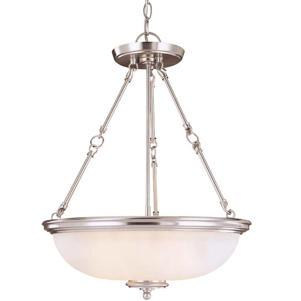 Hampton Bay 2Light Brushed Nickel PendantCBX89122/SC1 The Home Depot