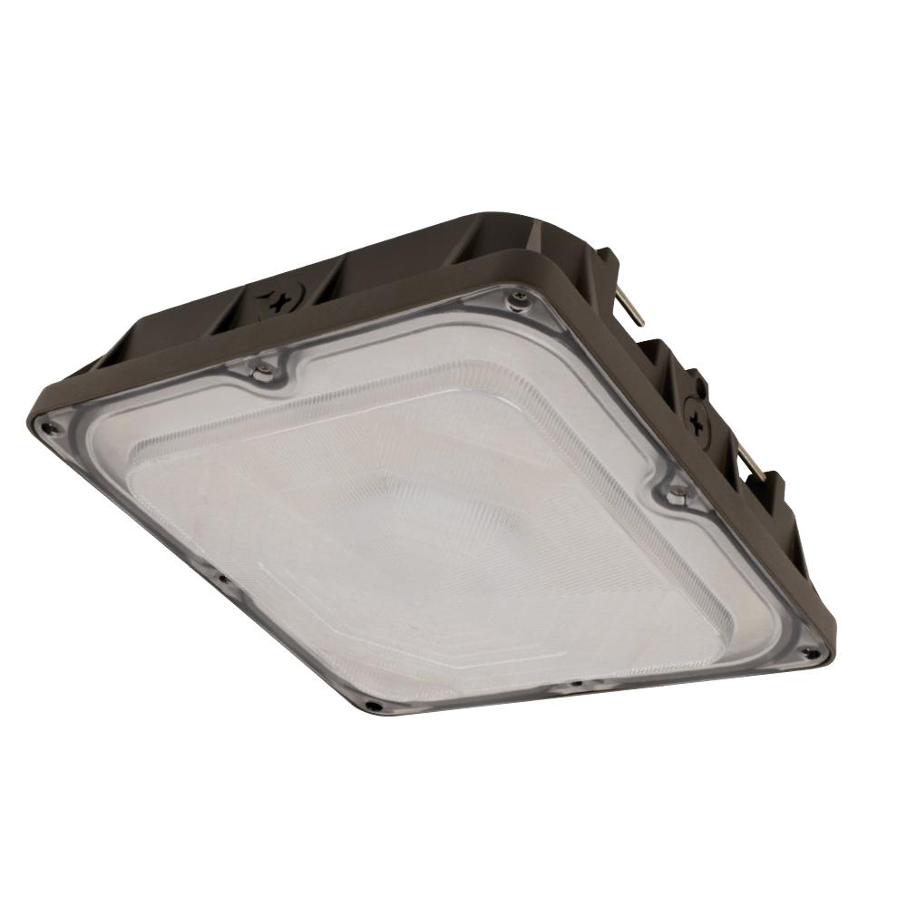Feit Electric 45 Watt 10 In Commercial Grade Bronze Outdoor Integrated Led Security Canopy Flushmount Wall Pack Light