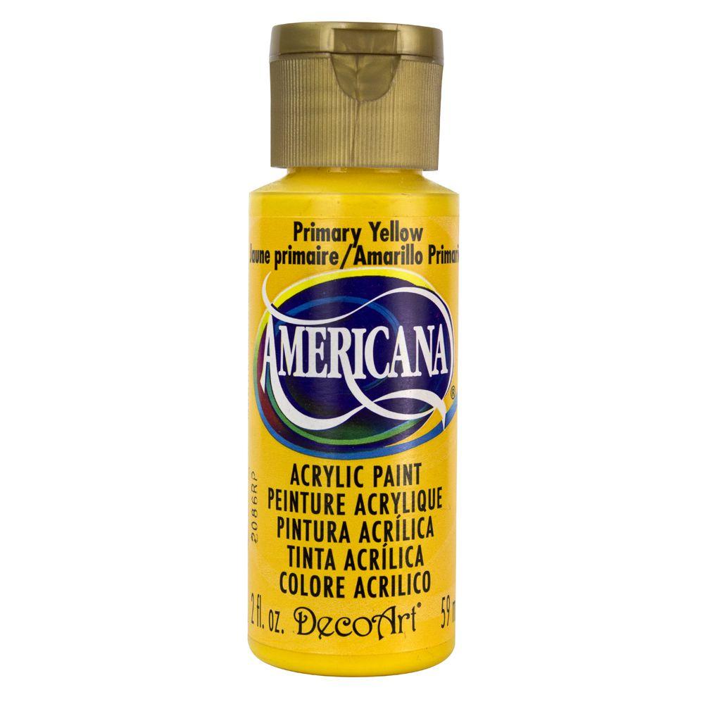 Decoart Americana 2 Oz Primary Yellow Acrylic Paint Da201 3 The Home