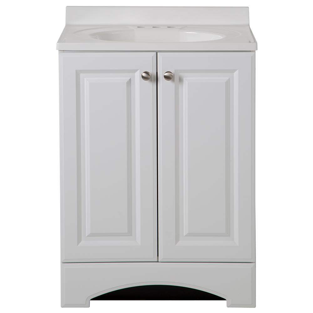 Glacier Bay 24 in. W Vanity in White ( Cabinet only )