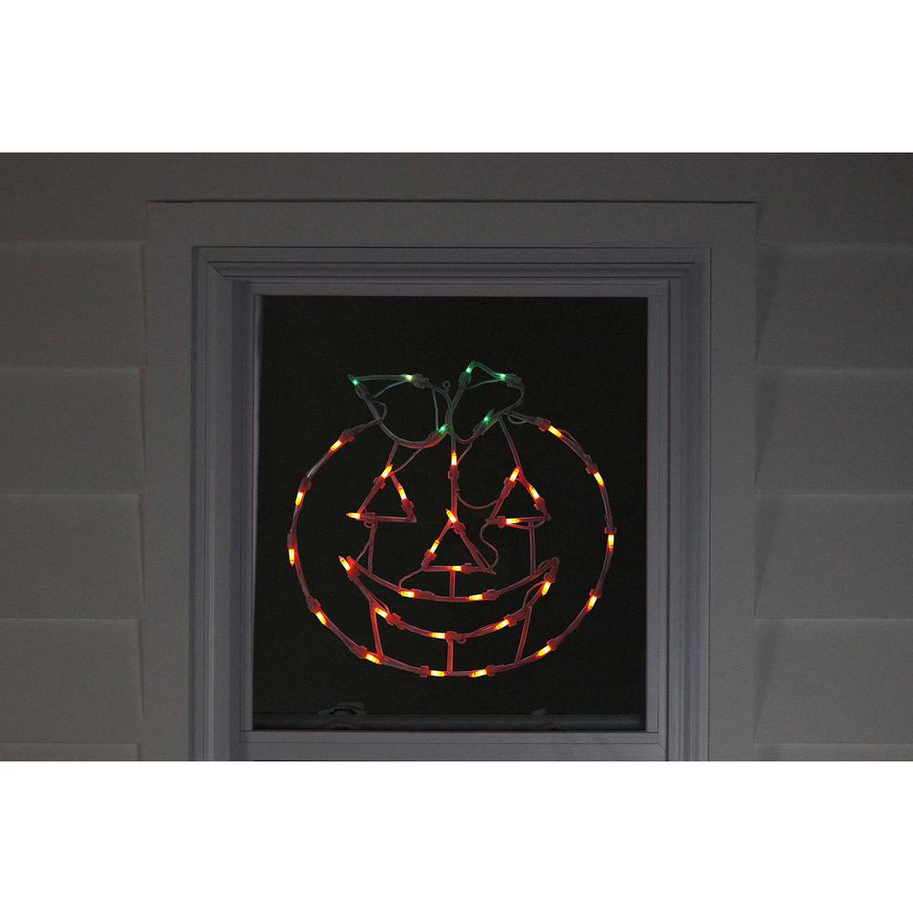 lighted halloween window decorations