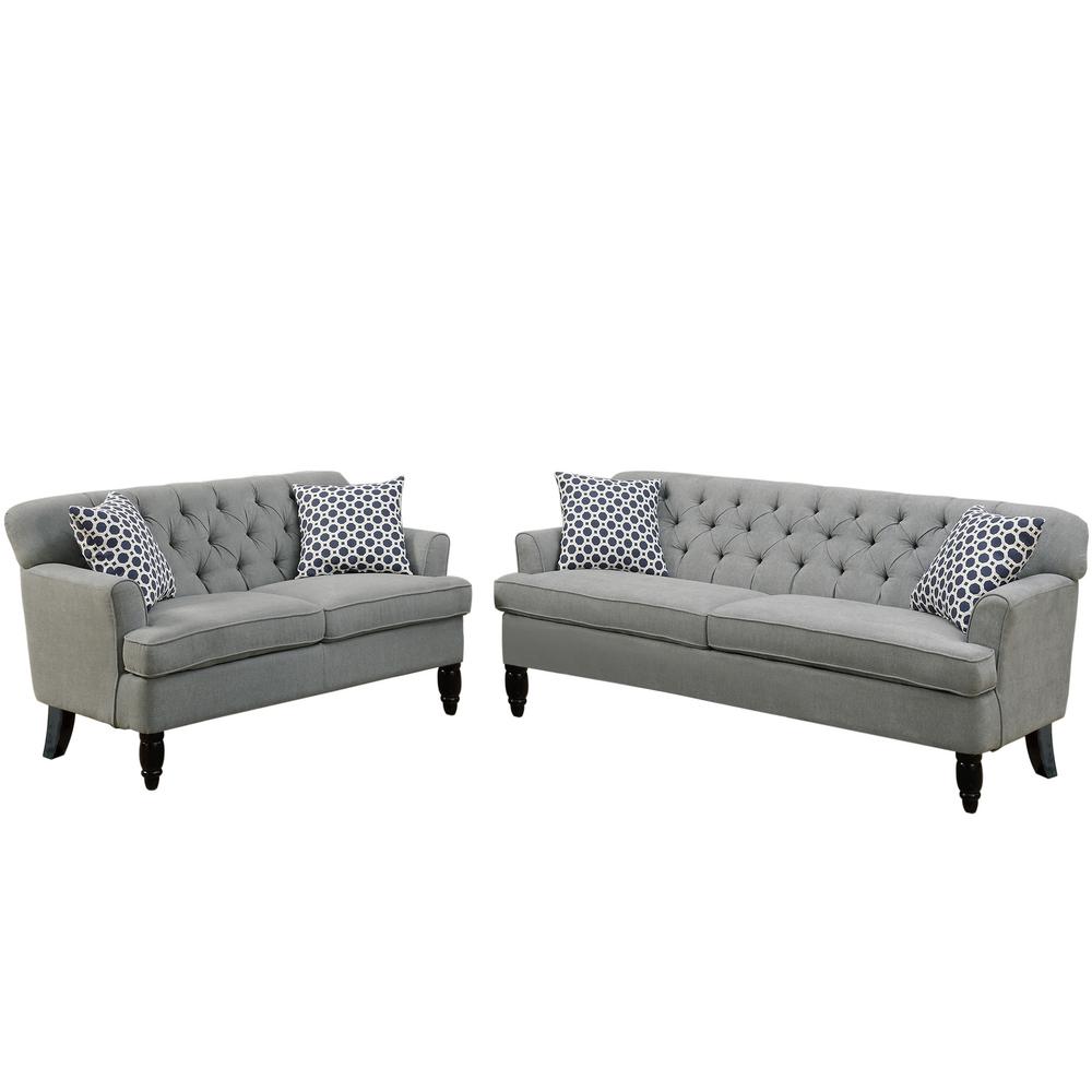 Venetian Worldwide Biella 2 Piece Taupe Sofa Set Vene F6940 The Venetian Worldwide Biella 2 Piece Taupe Sofa Set