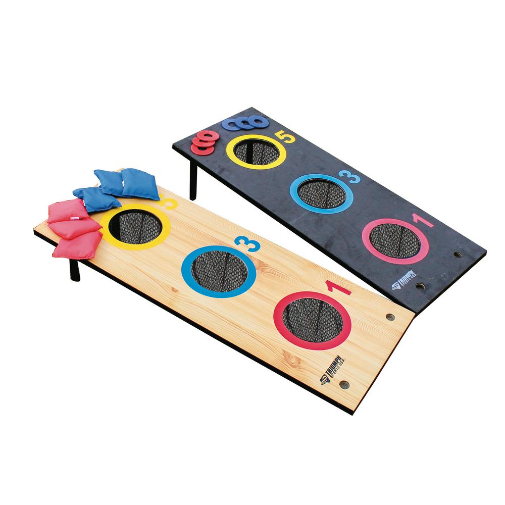 Bean Bag Toss Lawn Backyard The Home Depot 2 In 1 3 Hole Tournament Bag Toss Washer