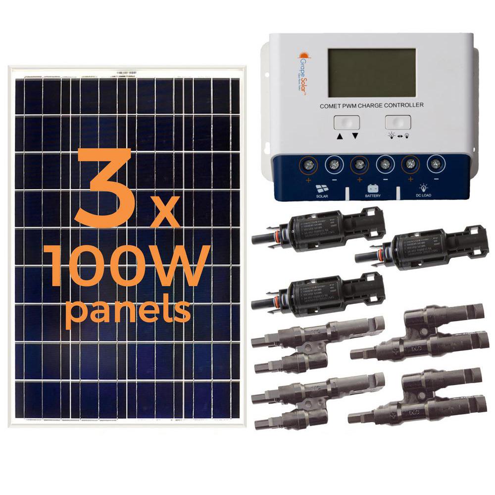 Grape Solar 300Watt OffGrid Solar Panel KitGS300KIT