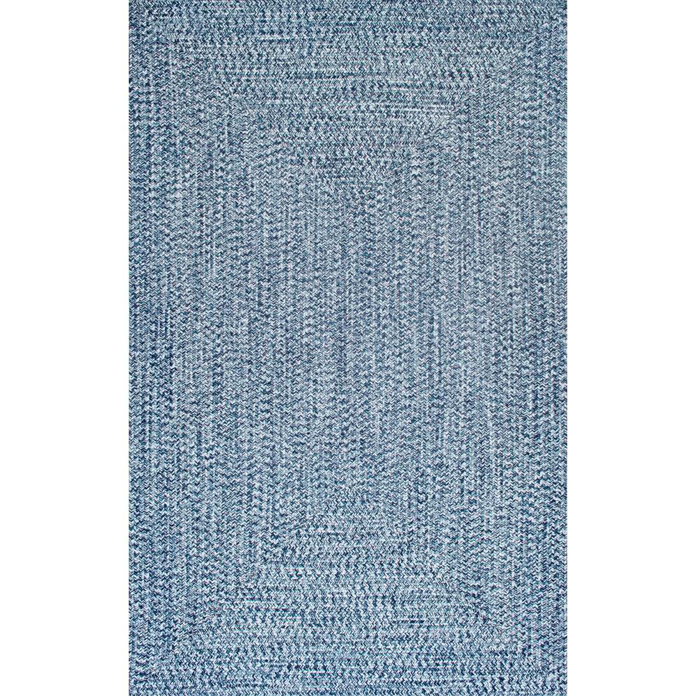 Nuloom Lefebvre Braided Light Blue 6 X 9 Indoor Outdoor Area Rug