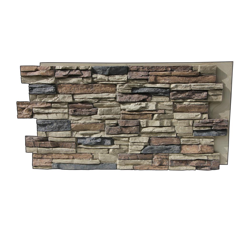 Tritan Bp Faux 48 In X 24 In Class A Fire Rated Urethane Interlocking Stack Stone Panel In Nature Spirit