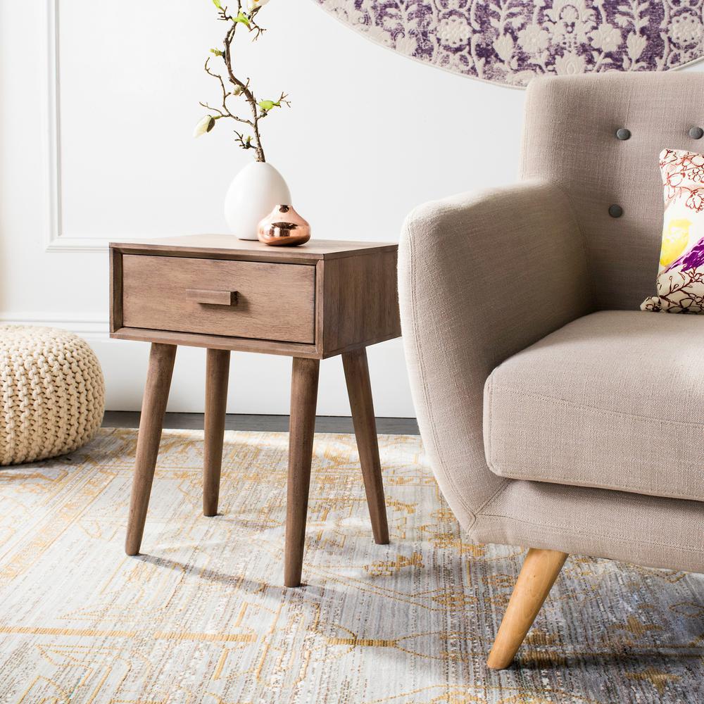 Safavieh Lyle Desert Brown Storage Side Table Acc5702b The