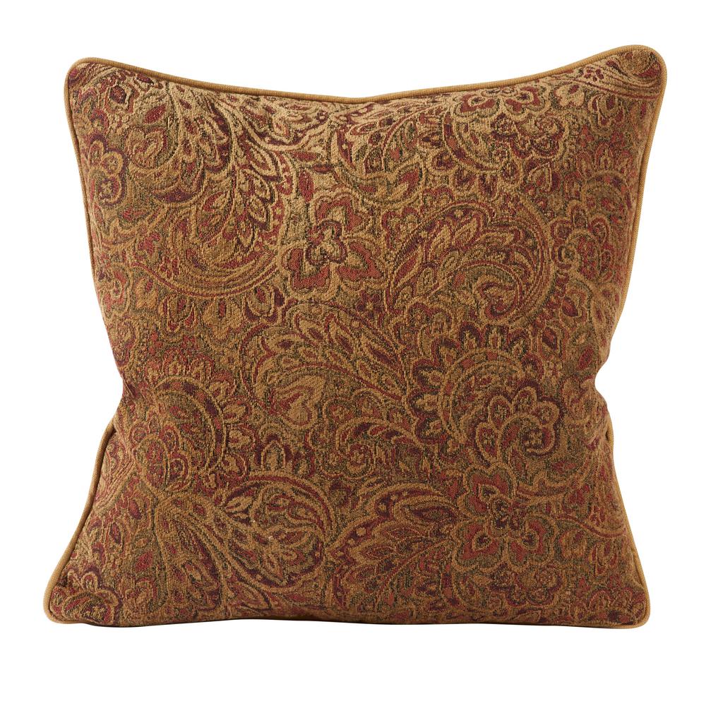 Vesper Lane Paisley Throw Pillow Pz07rdz20i The Home Depot Vesper Lane Paisley Throw Pillow