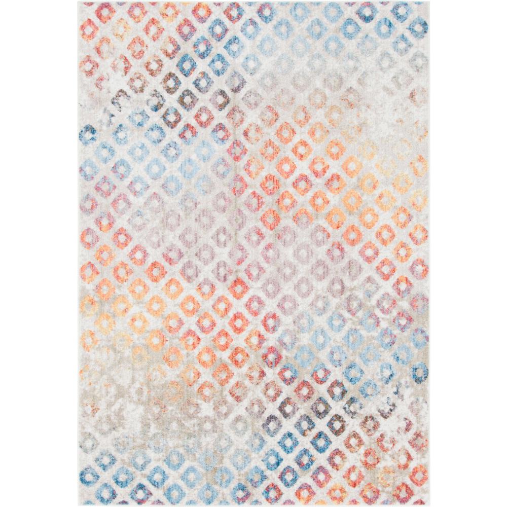 Unique Loom Multi 5 ft. 3 in. x 7 ft. 9 in. Rainbow Area Rug3142606