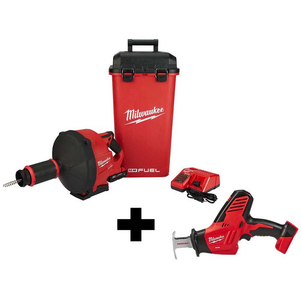 Milwaukee M18 FUEL 18Volt LithiumIon Cordless Drain Cleaning Snake