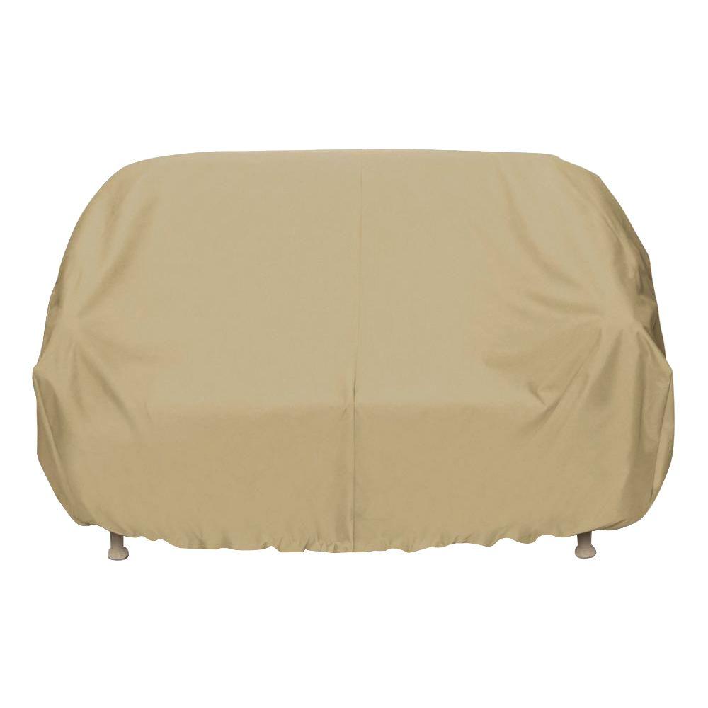 Two Dogs Designs 102 in. Khaki Oversized Patio Sofa Cover2DPF102365