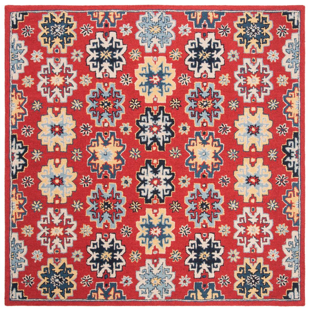 Safavieh Heritage Red Blue 6 Ft X Square Area Rug