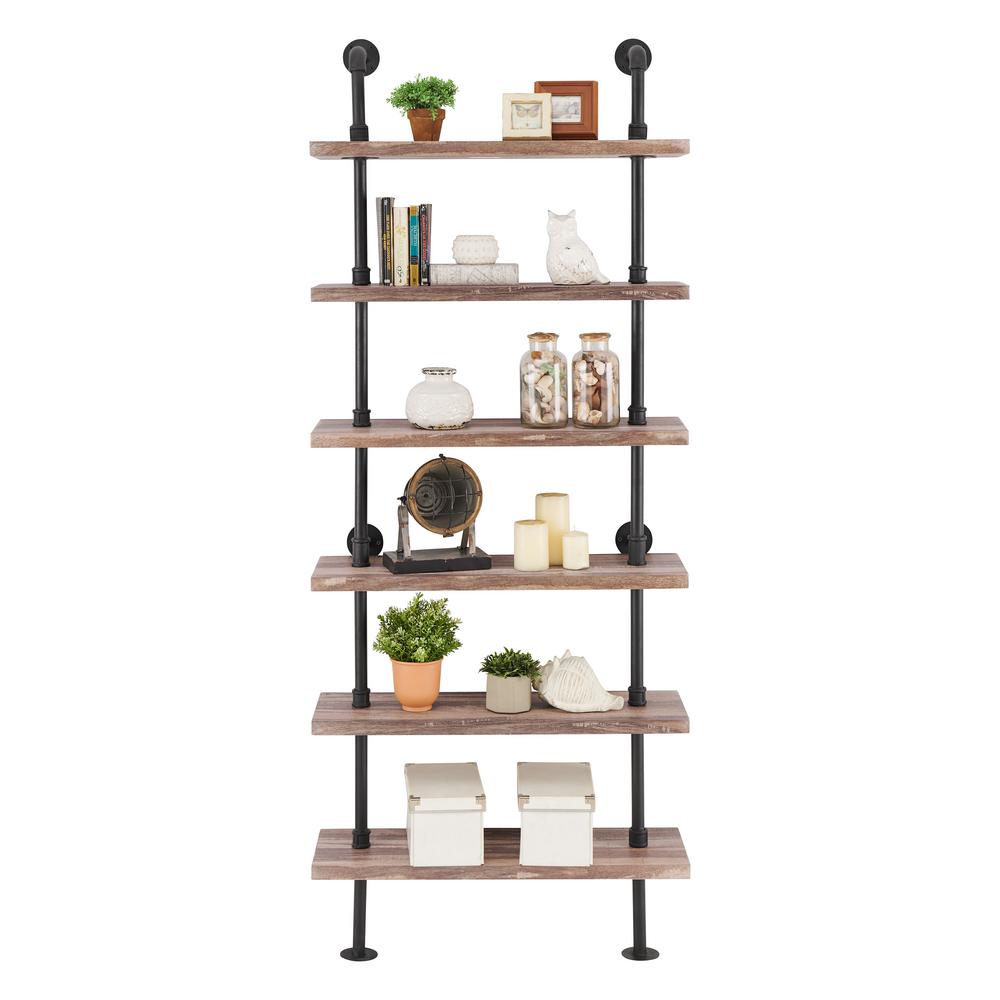 Industrial Wall Mounted Shelves Shelving The Home Depot