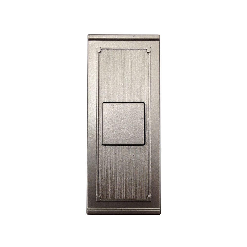 Hampton Bay Wireless Door Bell Push Button Brushed Nickel Hb 7705 02 The Home Depot