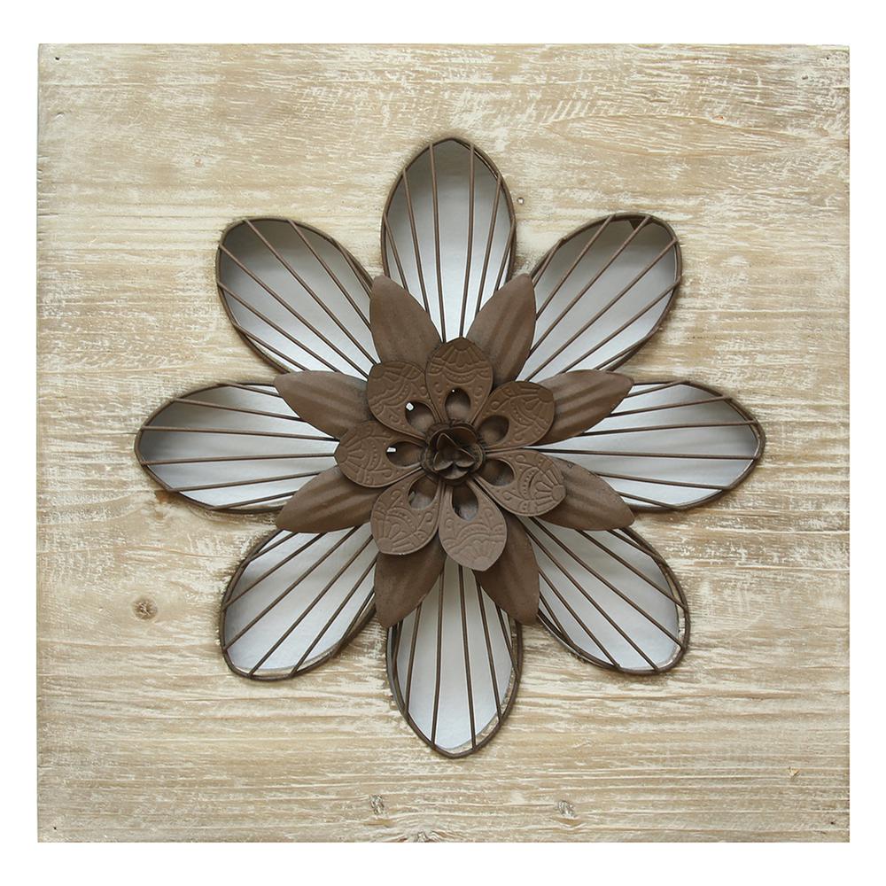 Internet 302775861 Stratton Home Decor Rustic Flower Wall Internet 302775861 Stratton Home Decor Rustic Flower Wall