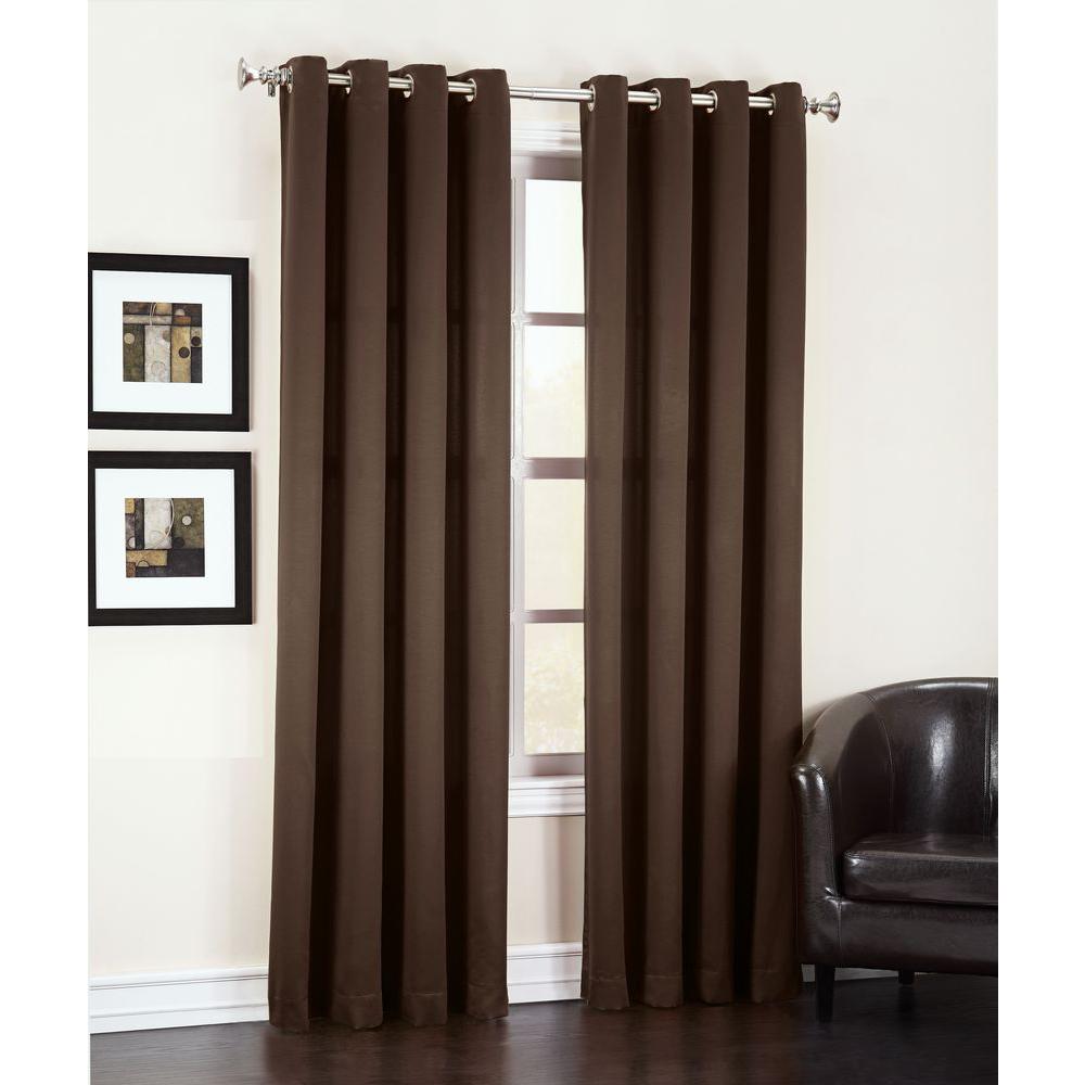 chocolate brown curtains walmart