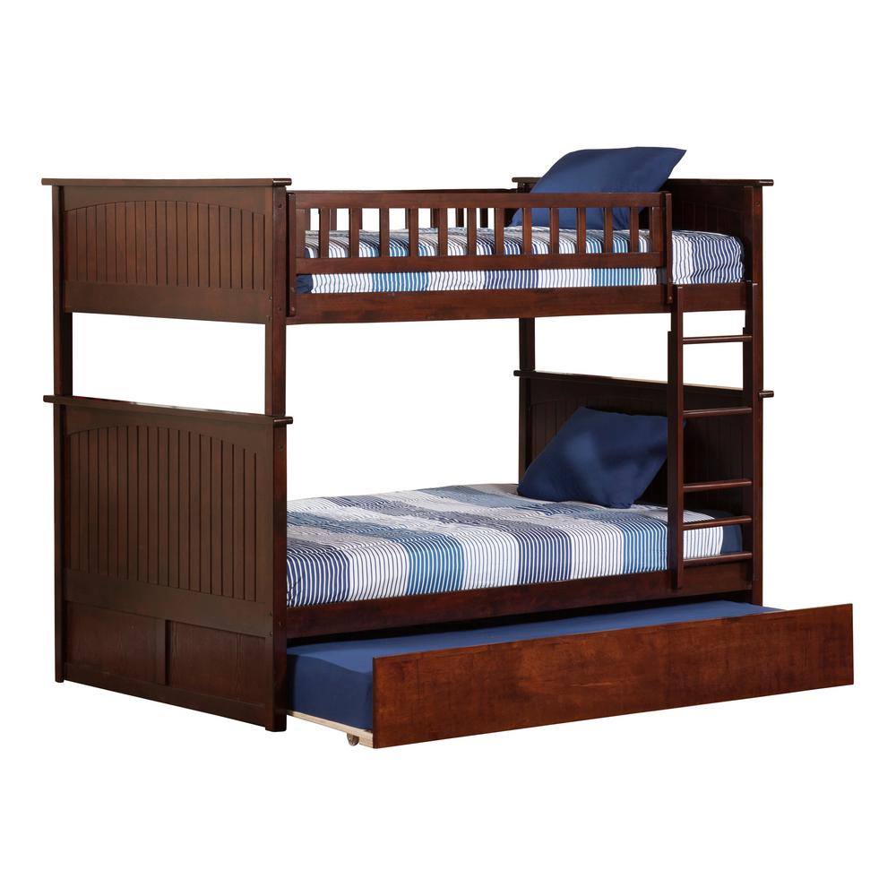 Atlantic Furniture Nantucket Walnut Full Over Bunk Bed With Atlantic Furniture Nantucket Walnut Full Over Bunk Bed With Twin Urban Trundle