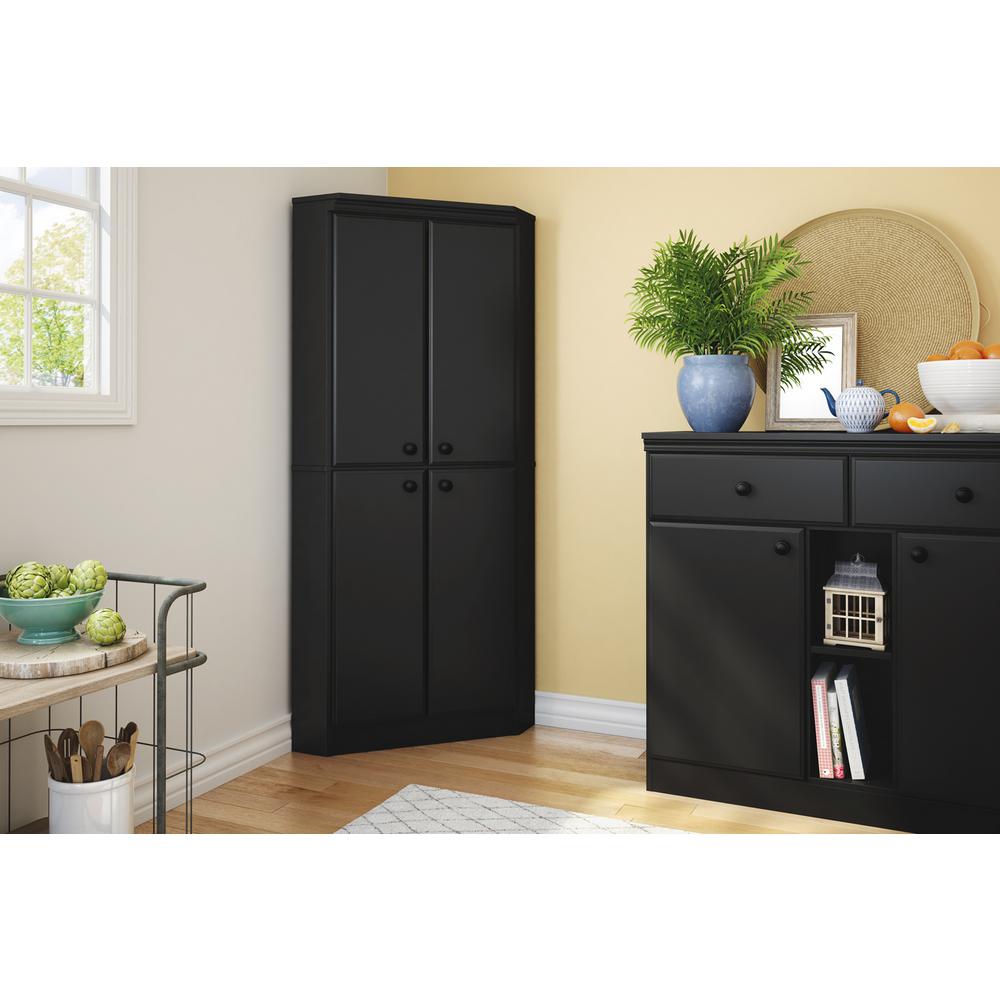 Armoires Wardrobes Bedroom Furniture The Home Depot Morgan Pure Black Armoire