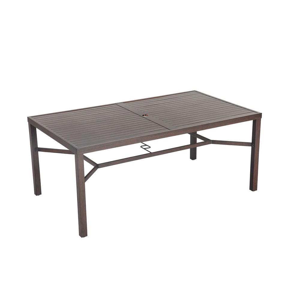Hampton Bay Millstone Rectangular Patio Dining TableFTA70036D The