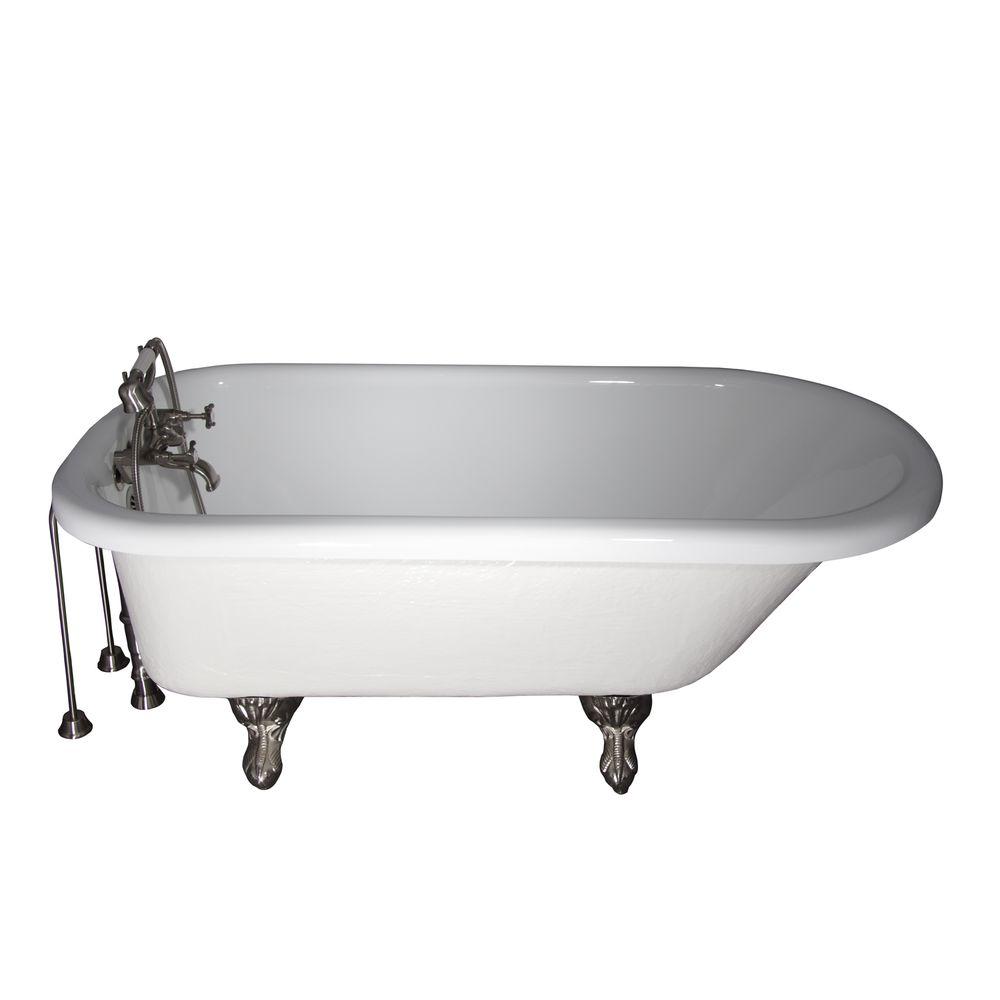 Barclay Products 5.6 ft. Acrylic Ball and Claw Feet Roll Top Tub in