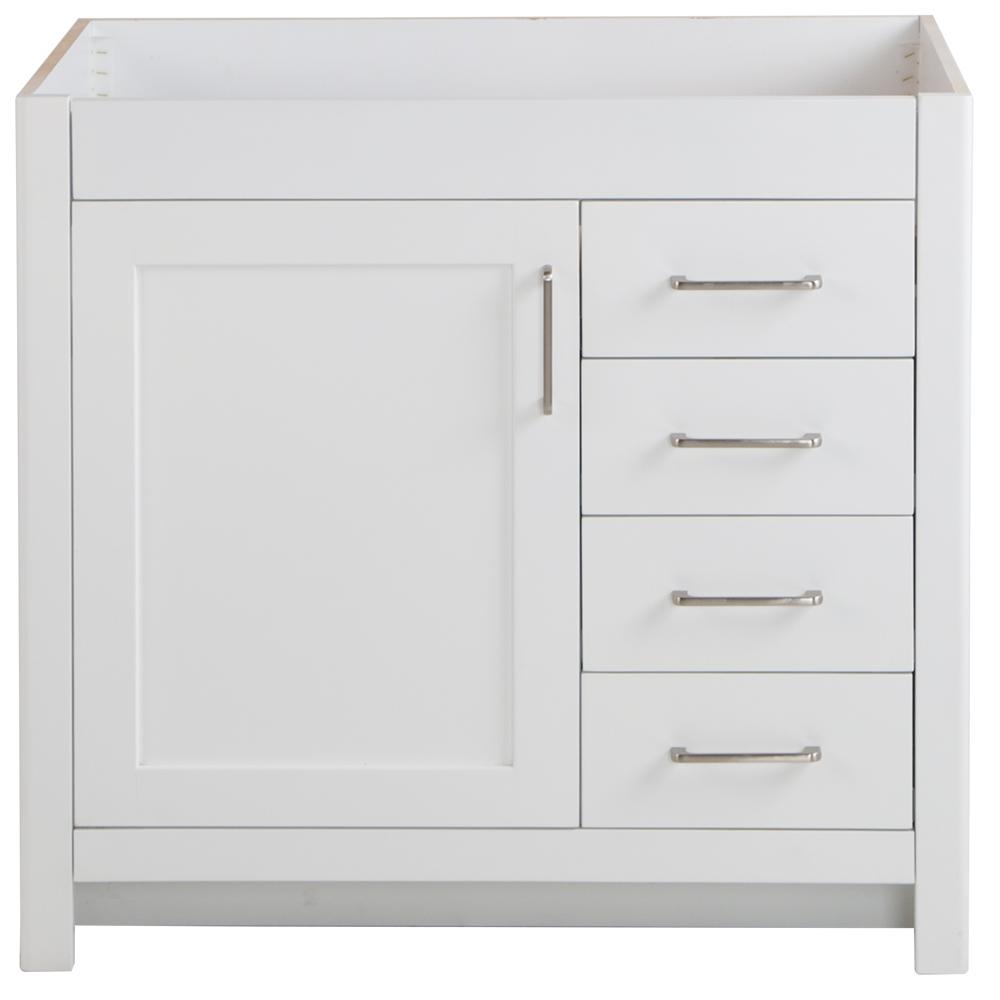 Home Decorators Collection Westcourt 36 In W X 21 In D X 34 In H Bath Vanity Cabinet Only In White Wt36 Wh The Home Depot