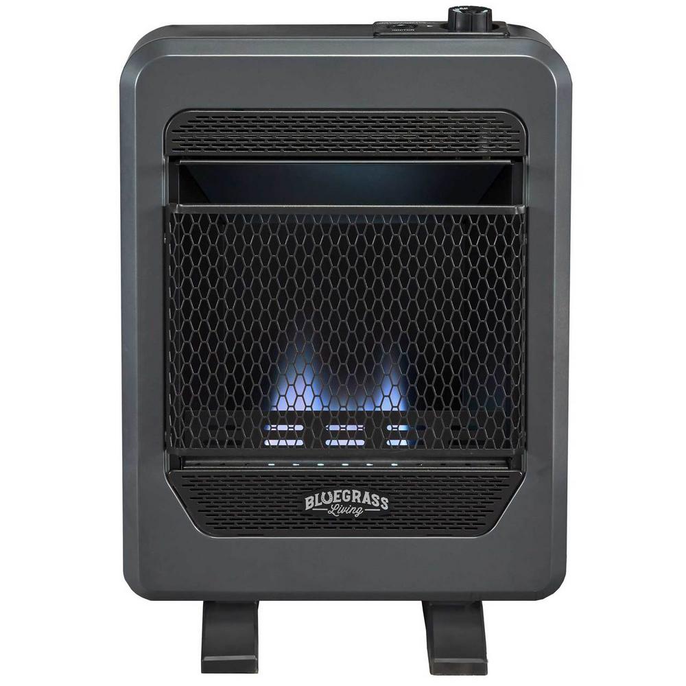BLUEGRASS LIVING Natural Gas Vent Free Blue Flame Gas Space Heater With