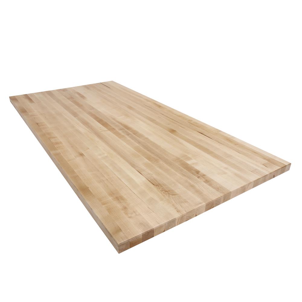 6 ft. L. x 3 ft. D x 1.75 in. T Butcher Block Countertop in Finished