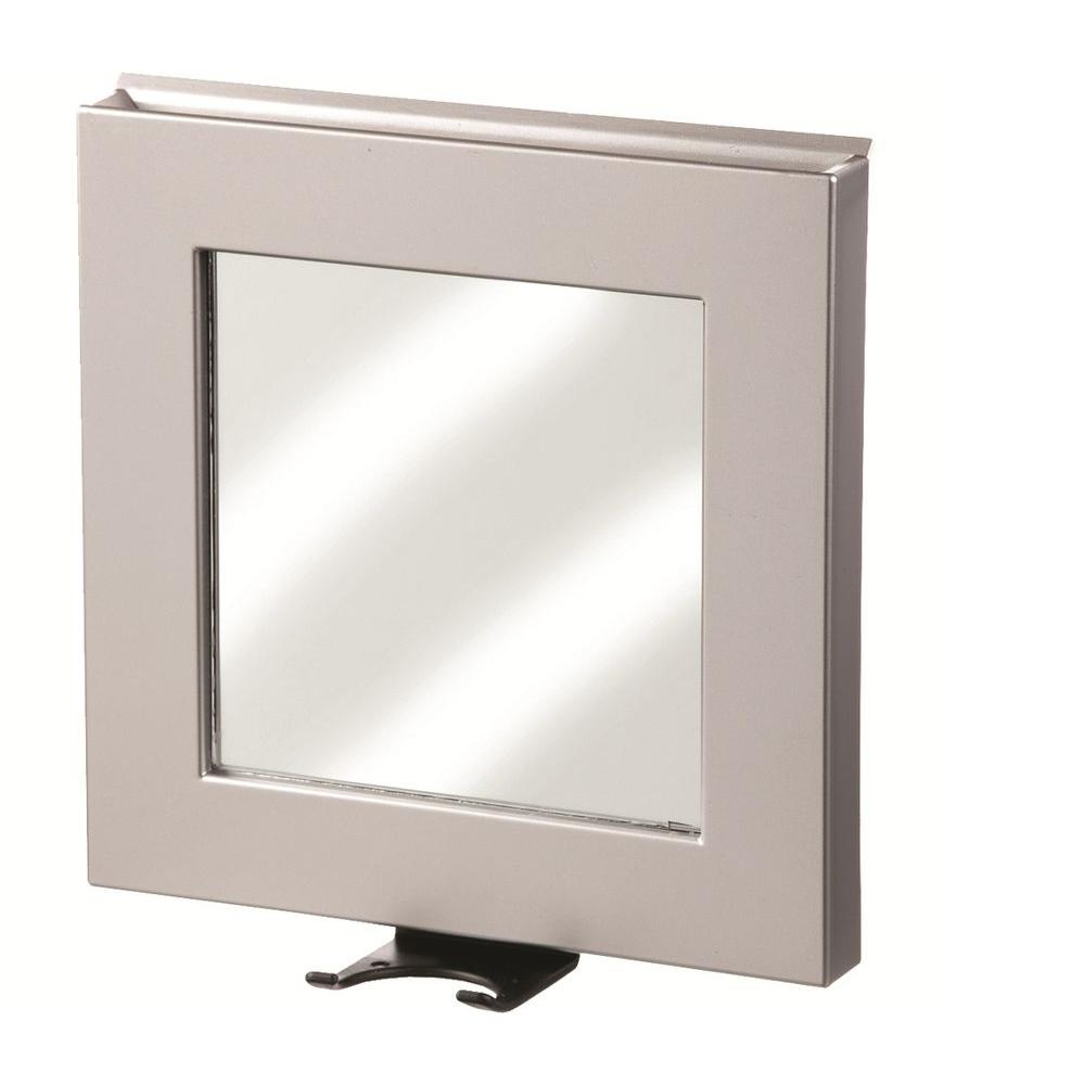 B Smart 7 In X Shower Mirror Satin Silver 13903 The Home Shower Mirror In Satin Silver