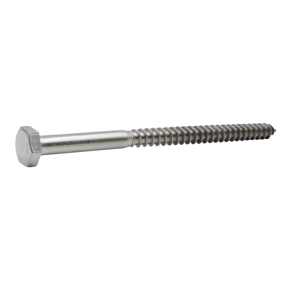 1/4 x 6" Lag Bolts Hex Head Stainless Steel Heavy Duty Wood Screws Qty 5 